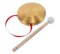 DECORNIJIA Gong in Lega per Strumento Percussione Portatile con Suono Chiaro e Melodioso Doppia Funzione Battito e Sfregamento per Uso Educativo e Decorativo