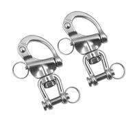 DECORNIJIA Grillo Girevole in Acciaio Inox 316 3 1/3' Set 2 Pezzi Sgancio Rapido per Vela e Ancoraggio Barca, Ganci a Molla per Sartiame e Ormeggio Nautico, Ferramenta Resistente