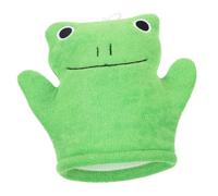 DECORNIJIA Guanto Esfoliante Corpo a Doppia Faccia Forma Animale Toweling Verde, Comodo e Pratico per Pulizia Profonda Durante Bagno