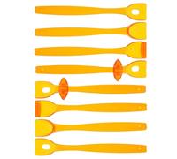 DECORNIJIA Kit 8 Pezzi Strumento di Logopedia per Esercizi Lingua e Allenamento Muscoli Orali Cucchiaio Arancione Portatile per Terapia del Linguaggio e Miglioramento Articolazione Parola