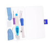 DECORNIJIA Kit Ago Magico per Ricamo Punch Needle con Penna Regolabile e Accessori per Cucito Fai da Te Include Ago Infilatore Forbici e Custodia Adatto per Decorazioni Tessili