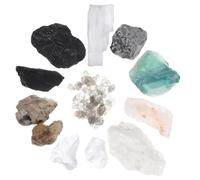 DECORNIJIA Kit Didattico Minerali e Rocce per Studenti, Collezione di 10 Campioni Geologici in Custodia Portatile, Raccolta di Pietre Naturali per Educazione Scientifica e Studio a Casa