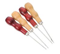 DECORNIJIA Kit Punteruoli da Cucito in Legno per 12 Pezzi Strumenti Riparazione per Scarpe e Tappezzeria per Fai da Te e Cucito Creativo