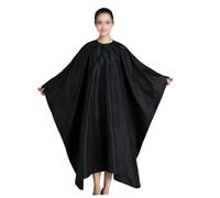 DECORNIJIA Mantellina Parrucchiere con Maniche Protettive Mantello Barbiere Regolabile per Taglio e Tinta Capelli Copri Abiti Leggero e Resistente per Salone e Uso Domestico Unisex Nero