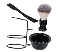 DECORNIJIA Manuale con Pennello Sintetico Ciotola e Supporto Ergonomico per Rasatura e Pulizia Kit e Baffi