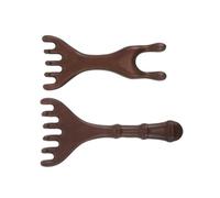 DECORNIJIA Massaggiatore per Capelluto in Legno 6 Artigli, Spazzola Gua Sha Antistatica per Shampoo e Massaggio, Set da 2 Pettini per Donna e Uomo, per Stimolare la Circolazione e Uso