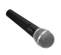 DECORNIJIA Microfono Wireless Portatile Dinamico in Lega Alluminio Doppia Connessione Cablata Fili Compatibile con Smartphone e Computer per Karaoke e Discorsi