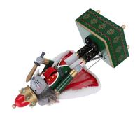 DECORNIJIA Musical Nutcracker Mouse King in Legno Scatola Musicale Meccanica Carica Decorazione Natalizia Classica per Casa Ufficio