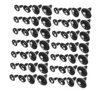 DECORNIJIA Occhi e Nasi Sicurezza Neri Ovali per e Animali Alluncinetto con Rondelle Accessori Resistenti per Giocattoli Peluche Orsi e Progetti Fai da Te