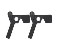 DECORNIJIA Occlusore Oculare 2 Pezzi Foro per Screening Oculare e Test Visione, Copertura Nera Portatile per Visite Optometriche