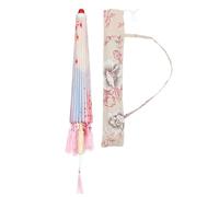 DECORNIJIA Ombrello Stile Cinese Nappe Decorate di Seta per Danza e Ritratti, 82 CM Motivo Floreale