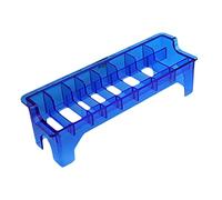 DECORNIJIA Organizzatore di Strumenti da Parrucchiere in Plastica Blu 8 Scomparti per Pettini Limiter Clipper e Forbici, Custodia Protettiva per Saloni di Bellezza e Barbieri Stile Casuale