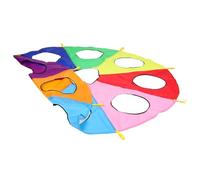 DECORNIJIA Paracadute Arcobaleno con 9 Fori per Gioco Cooperativo all’Aperto, Gioco del Paracadute per L’Asilo, Accessorio Sensoriale per Piccoli e attività di Gruppo Educativa