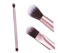DECORNIJIA Pennello Doppia Punta in Premium in Alluminio Sfumino Ombretto e Pennello Piatti per Strumento Cosmetico Portatile per e Colore Oro Opaco