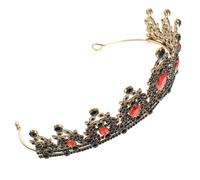 DECORNIJIA Per La Sposa Strass Per Accessori Rossi Per Le Donne Accessori Regina Tiara Rossa Per Le Donne Fascia Della Gotica Costumi Di Halloween Per Le Donne Rosso