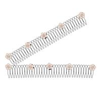 DECORNIJIA Pettine Kit Fermagli Invisibili Estensibili 2 Pezzi per Styling Chioma Ribelli Donna Strumenti di Fissaggio per Finitura Naturale