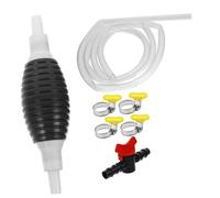 DECORNIJIA Pompa Travaso Manuale con Tubo e Clip per Carburante e Acqua Trasferimento Veloce Olio Benzina per Acquari e Emergenze