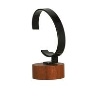 DECORNIJIA Porta Orologi in Legno Scuro e Acrilico Espositore Per Orologi Da Polso Forma Di Anello c Supporto Per Orologio Singolo Vetrina Per Gioielli