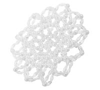 DECORNIJIA Retina Per Intrecciata Con Perle Snodo Retine Per Per Chignon Da Donna Snood Per Da Donna Rete Per Retine Per Chignon Da Ballo Bianca Plastica
