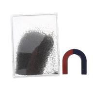 DECORNIJIA Scatola Polvere Ferro per Esperimenti Scientifici Contenitore Resistente con Polvere Ferro per Dimostrazione Linee Campo Magnetico Strumento Didattico per Facile da Usare per
