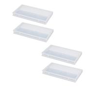 DECORNIJIA Scatola Portaoggetti in Plastico Leggero e Portatile 4 Pezzi Manicure per Teste di Levigatura Unghie per Uso Professionale e Domestico
