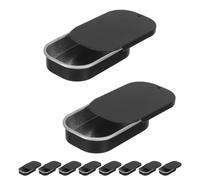 DECORNIJIA Scatole di Latta Nere con Coperchio Scorrevole 53x34x11 Mm, Set da 10 Piccole Custodie in Metallo per Balsamo Labbra, Organizer Compatto Portaoggetti e Porta Carte per Uso