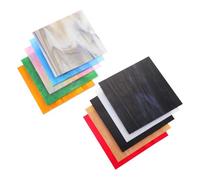 DECORNIJIA Set 10 Piastrelle Mosaico Vetro Colorato 10x10 Cm Traslucido per Decorazioni Fai da Te, Artigianato Mosaici Cattedrale per Casa, Ufficio e Celebrazioni