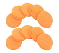 DECORNIJIA Set 10 Spugne per Lavaggio Auto 5 Pollici Non Tessuto Arancione, Spugna Lucidante e Applicatore Cera Antigraffio, Ergonomiche e Lavabili per Pulizia, Ceratura e Detailing