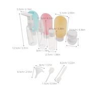 DECORNIJIA Set 11 Flaconi da Viaggio Ricaricabili in Pet e PP Contenitori per Liquidi da Toeletta Mini Bottiglie Spray per Shampoo e Lozioni per Viaggi Aerei e Organizzazione Bagaglio