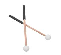 DECORNIJIA Set 2 Bacchette per Glockenspiel Testa in Gomma Morbida da 24 Cm, Impugnatura Ergonomica Antiscivolo in Legno, Mazze per Percussioni Xilofono Marimba e Tamburo a Lingua,