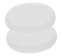 DECORNIJIA Set 2 Pezzi Pietre da Spa in Marmo Naturale Bianco Essenziale per Massaggi Caldi e Freddi Rilassanti per Uso Domestico