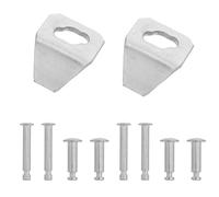 DECORNIJIA Set 2 Pezzi Staffa Montaggio Chiudiporta in Lamiera di Ferro Resistente per Porta a Zanzariera, Piastra Riparazione e Rinforzo Porta, Installazione Precisa per Porte