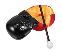 DECORNIJIA Set Camphorwood Pesce di Legno Acrilico per Canti e Meditazione Buddista Blocco Tempio 4 Pollici Cuscino Protettivo Strumento a Percussione Zen Decorazione Casa Forniture Religiose