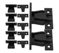 DECORNIJIA Set da 12 Clip per Mobili in Plastica Regolabili Staffe Angolari per Supporto Pensile e Collegamento Gamba Colonna Romana per Armadi e Mobili Sospesi