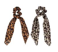 DECORNIJIA Set da 2 Elastici per Chioma Nastro Leopardato, Accessori per Chioma Donna Moda, Comodi da Indossare al Polso e Facili da Portare Ovunque
