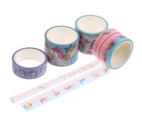 DECORNIJIA Set da 6 Nastri di Carta Decorativi per Scrapbooking Nastro Fai da Te Multiuso per Artigianato e Diario Adesivo Facile da Staccare per Decorazioni Creative e Confezioni Regalo