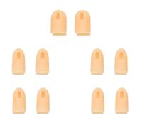 DECORNIJIA Set di 10 Cuscinetti in Silicone per Manicure, Proteggi Dita Flessibili e Staccabili per Artigianato Unghie, Accessori per Ricostruzione Gel