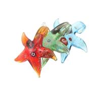 DECORNIJIA Set di 3 Statuine di Animali Marini in Vetro Soffiato, Leggere e Delicate sulla Pelle, Perfette per Decorazioni di Casa e Ornamenti da Collezione