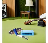 DECORNIJIA Set di Lime per Chitarra con Leva in Alluminio Kit Professionale per Capotasto e Ponticello Acustico Strumenti per Liutaio per Manutenzione e Regolazione Corde su Chitarra