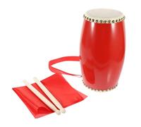 DECORNIJIA Set Di Tamburi a Cintura in Pelle Bovina 12 Cm Bacchette, Cinghia Regolabile e Sciarpa 3 m Tamburo Tradizionale a Mano Resistente Per Spettacoli, Feste e Balli Di Piazza