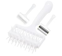 DECORNIJIA Set Rullo per Pasta e Perforatrice per Impasto Pizza in Acciaio Inox, Docker per Pasta Fatta in Casa Creatore di Fori per Dolci e Pane, Utensili Cucina per Pizza Artigianale