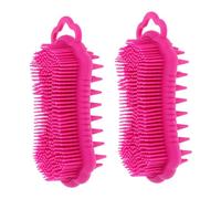 DECORNIJIA Spazzola in Silicone per Massaggio Cute e Corpo 2 Pezzi, Pulizia Profonda e Circolazione, per Uso Quotidiano Sotto la Doccia