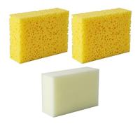 DECORNIJIA Spugne per Ceramica Assorbenti 3 Pezzi Set di Spugne Rettangolari per Argilla Gialla e Bianca Utensili per Modellazione e Scolpitura Argilla Strumenti per Artisti Ceramisti e