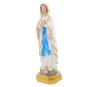 DECORNIJIA Statua Religiosa in Resina Decorazioni Cattoliche da Giardino o Scrivania Statuette di Preghiera Design Elegante per Ornamenti della Vergine Maria