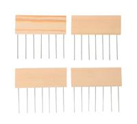 DECORNIJIA Strumenti la Tecnica Pittorica e Accessori per Utensili da Pittura 4 Pezzi con Manico in Legno per Laboratori Artistici e Pittura Decorativa su Tela e Carta