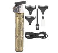 DECORNIJIA Tagliacapelli Elettrico Buddha Stile Retrò Forbice Per Taglio Ricarica Usb Motore Potente Pettine Design Lame Affilate Batteria