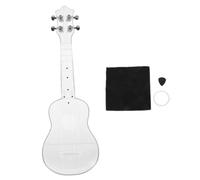DECORNIJIA Ukulele Trasparente per Adulti Completo con Cordiera Bassa per Facile Suonata e Design Unico Strumento Musicale Creativo e Didattico Colore Casuale Colore Casuale