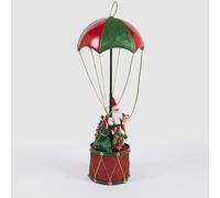 Decoro Babbo Natale con Paracadute da Appendere H110cm Verde Rosso - EDG Enzo De Gasperi