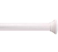 Decoro Bianco Asta per Tenda Doccia 75-125cm. Alluminio Raffinato, Antigraffio