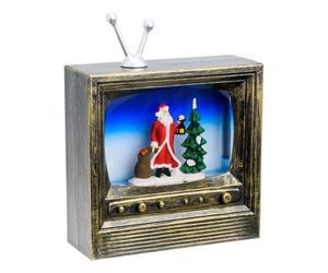 Decoro luminoso Lotti 59771 tv brunita con acqua glitter led